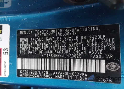 2018 Toyota Camry Xse из США, поврежденный, VIN 4T1B61HK4JU130825